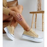 Gemre Dark Beige Sneakers on Thick Sole Bahira | Shoptok.si