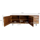 Livetastic Komoda Sheesham, Pravi Les | Shoptok.si