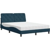  Krevet s madracem plavi 120 x 200 cm baršunasti | shoptok.hr