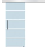 HOMCOM Notranja drsna vrata iz matiranega stekla z vodilom B2 in ročajem za kopalnico Kuhinja Stekleni studio 205 x 102,5 x 0,8 cm, (20745473) | Shoptok.si