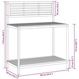 vidaXL Vrtni radni stol 90x50x110 cm masivno bagremovo drvo i čelik | shoptok.hr