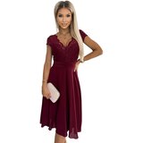 Numoco Chiffon dress with lace neckline | shoptok.hr