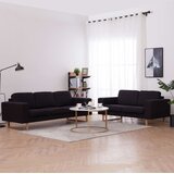  2-dijelni set sofa od tkanine crni | shoptok.hr
