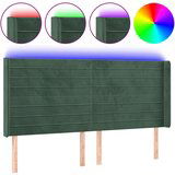  the living store led posteljno vzglavje temno zeleno 183x16x118/128 cm žamet - led vzglavje, (21453837) | Shoptok.si