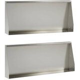  Zid za zadržavanje 2 kom. 100 x 12 x 50 cm Nehrđajući čelik - Nehrđajući čelik 100 x 12 x 50 cm 2 x Ravno | shoptok.hr