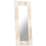 vidaXL ogledalo belo 110x50 cm trden mangov les | Shoptok.si