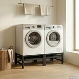  Pedestal za perilicu rublja 2 pcs Crna 124,5 x 61,5 x 32,5 cm | Eponuda.ba
