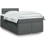 vidaXL Krevet s oprugama i madracem tamnosivi 120 x 200 cm od tkanine | shoptok.hr