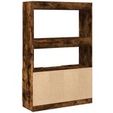 vidaXL Visoka omara dimljeni hrast 92x33x140 cm inženirski les | Shoptok.si