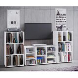 MID.YOU REGAL ZA GRAMOFONSKE PLOŠČE 60/115/36 cm bela | Shoptok.si