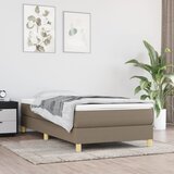 vidaXL Box spring postelja z vzmetnico taupe 100x200 cm blago Cene