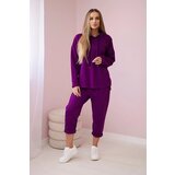 Kesi Set Punto Milano winter hoodie + trousers dark purple Cene