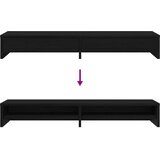  Stalak za monitor s ladicama Crni hrast 100x27x15 cm Konstruirano drvo Slike