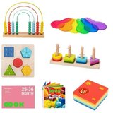 Tooky Toy Leseni Montessori izobraževalni set - 48 kosov Cene