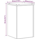  Stalak za biljke 2 pcs Crni hrast 30 x 30 x 50 cm | shoptok.hr