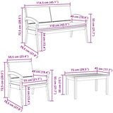 Bistro set s jastukom 5 pcs Smeđa Poliester | shoptok.hr