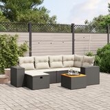 vidaXL 7-dijelni set vrtnih sofa od poliratana s jastucima crni | shoptok.hr