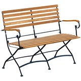 SUNFUN Vrtna klop Sunfun Moni (120 x 57 x 90 cm, jeklo in les, rjava) Cene