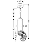 Candellux luster/visilica-tube viseća lampa 1X50W GU10 6/30 crna | Eponuda.com