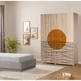 Ormar Lena 3 135x192x52cm Hrast
