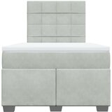 Box spring krevet s madracem svjetlosivi 120x200 cm baršunasti | shoptok.hr