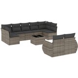 Maison Chic Seti vrtnega pohištva - Vrtna garnitura - Vrtni pohištvo set 10-delna z blazinami siv poli ratan, (21811653) | Shoptok.si
