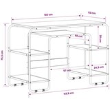  Stol s pohranom Hrast sonoma 113 5 x 52 x 75 5 cm - Hrast sonoma | shoptok.hr