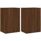 vidaXL Stenske TV omarice 2 kosa rjavi hrast 40,5x30x60 cm inž. les, (20977757) | Shoptok.si