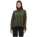 Vila Puloverji Noos Ostria Rollneck Knit - Deep Depth Zelena Cene