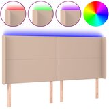  LED uzglavlje boja cappuccina 183x16x118/128cm od umjetna koža | shoptok.hr