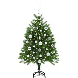 vidaXL Božično drevo med 150 LED z stojalom Zelena 120 cm PE | Shoptok.si