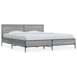  Okvir kreveta boja hrasta 180x200 cm konstruiranog drvo i metal | shoptok.hr