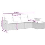  5-dijelna vrtna garnitura od poliratana s jastucima crna | shoptok.hr