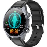 INF Pametna ura z usnjeno zapestnico Black, (21733870) | Shoptok.si