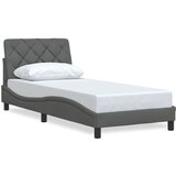 Maison Chic Posteljni okvir - Enojna postelja - Postelja za odrasle brez vzmetnice temno siv 90x200 cm blago-J7935, (21770305) Cene