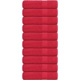 vidaXL Kopalne brisače 10 kos rdeča 100x150 cm 360 g/m² 100% bombaž | Shoptok.si