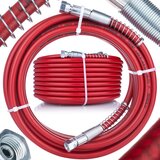 Rosfix JEKLEN CEVNI POVEZOVALNIK 30 M – RDEČA CEV ZA BARVALNI AGREGAT | 228 BAR, 1/4", VRTLJIVI PRIKLJUČKI, (5000010064) | Shoptok.si