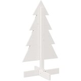 vidaXL Lesena novoletna jelka za okras bela 80 cm trdna borovina | Shoptok.si