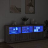  Komoda s LED svjetlima boja sivog hrasta 181,5x37x67 cm | shoptok.hr