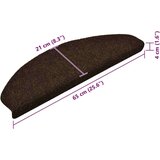  Ljepljivi tepisi za stepenice 20 kom smeđe 65x21x4 cm - Smeđa 65 x 21 x 4 cm 20 | shoptok.hr