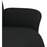  Naslonjač od tkanine s osloncem za noge crni | shoptok.hr