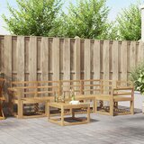  Set vanjskih sofa 6 kom. Bijela Čvrsto drvo akacije | shoptok.hr