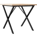 Maison Chic Jedilna miza - Kuhinjska miza - Jedilni stol X okvir 90x90x75,5 cm trdna borovina lito železo, (21714914) Cene