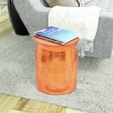 Furnova Sploščen aluminij stolček/odstavna mizica barva medenine/bakra, (22056138) | Shoptok.si