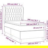  Box spring postelja z vzmetnico temno siva 100x200 cm blago, (20725458) | Shoptok.si