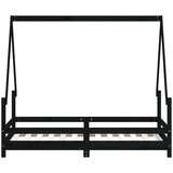  Za dječji krevet crni 80 x 160 cm od masivne borovine | shoptok.hr