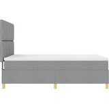  LED Box Spring Krevet Svijetlo siva 140 x 190 cm tkanina | shoptok.hr