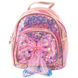  Dječji ruksak od tila s šljokicama i mašnom, ružičasti, 20 cm, 3,8 l | shoptok.hr