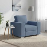 SOFA fotelja plava 100x77x82 cm korduro tkanina - Plava 1 100 cm Cijene