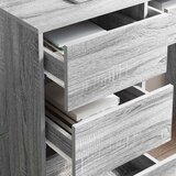  Stol s ladicama Siva Sonoma 90 x 37.5 x 75 cm Konstruirano drvo | shoptok.hr